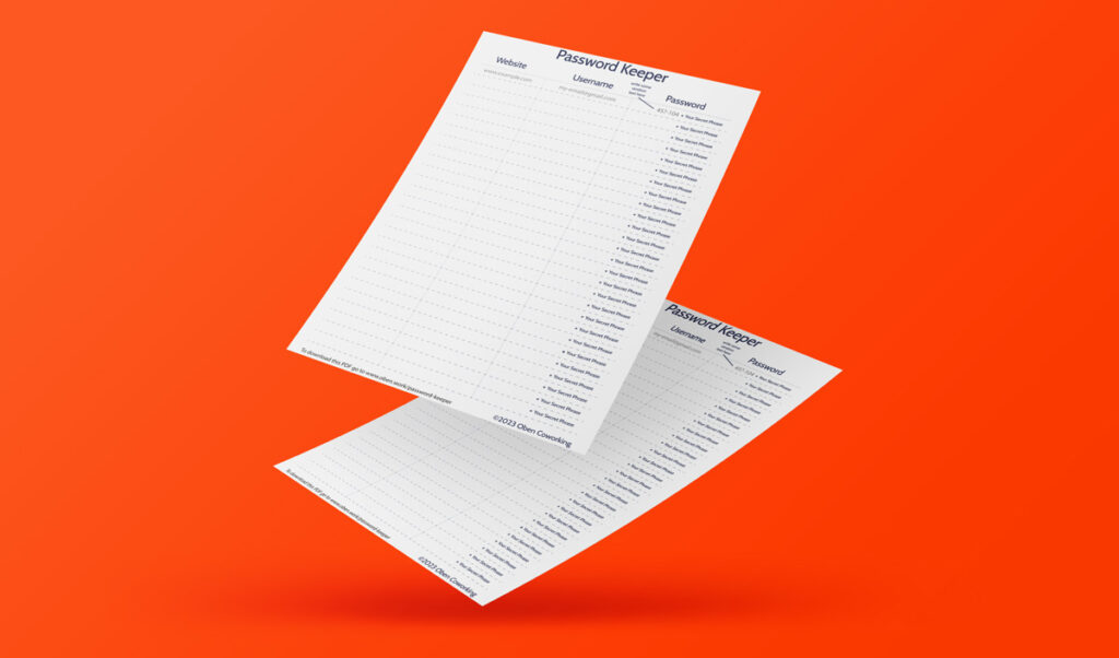 Password Keeper 1sheet mockup