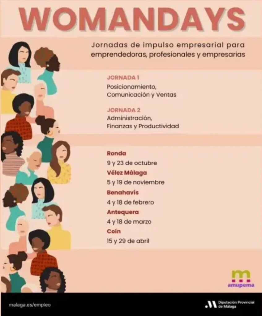 Soutien pratique gratuit pour les femmes entrepreneurs à Coín 1 Womandays-Coin : les femmes entrepreneurs à Coín